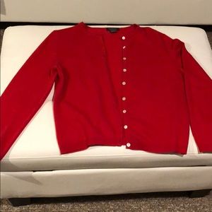 Cashmere red cardigan